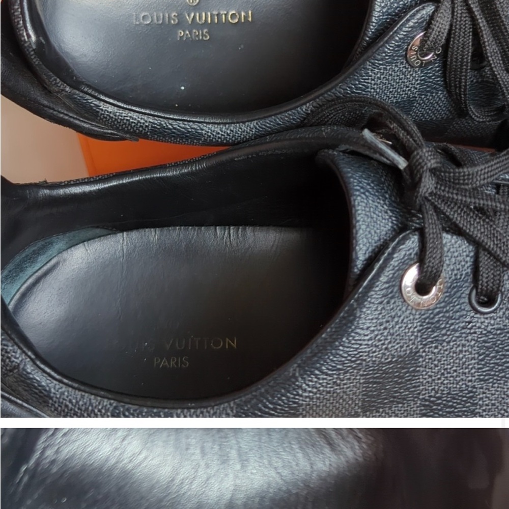 Stylish black White Louis Vuitton Sneakers size 12 European size - Picture 2 of 8